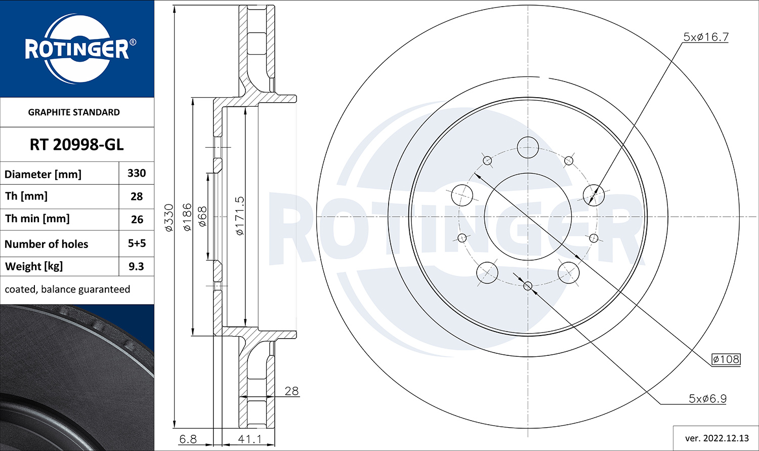 Brzdový kotúč ROTINGER